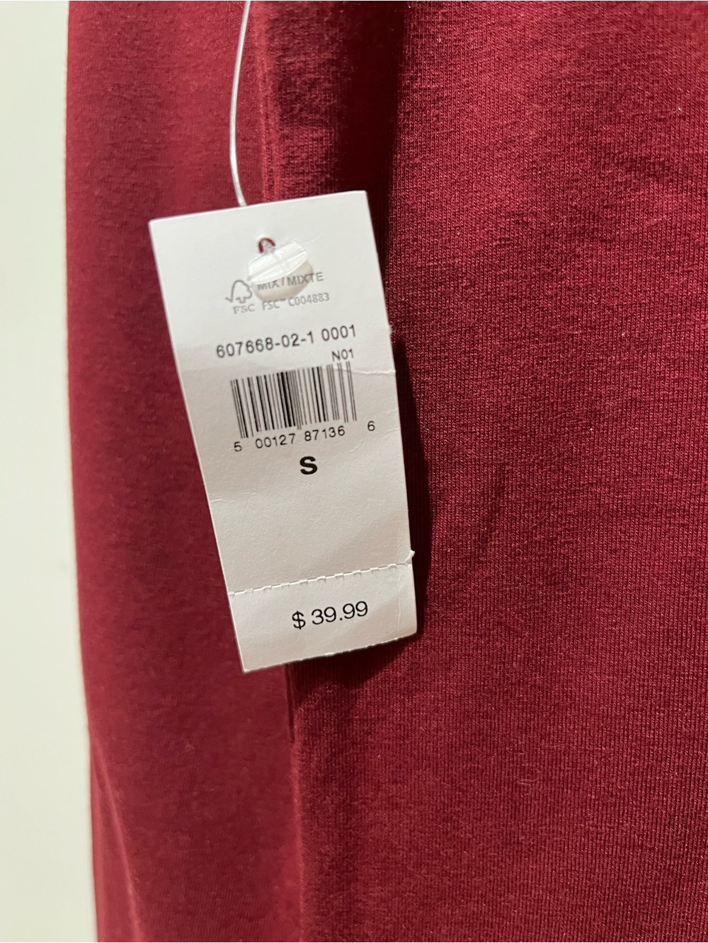 NWT GAP Mockneck Long-Sleeve Top in Burgandy Size Small - Picture 13 of 13